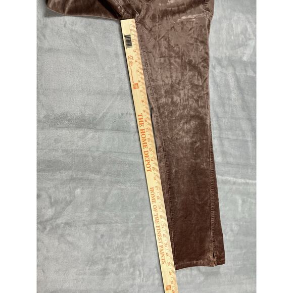 Paige Womens 27 Crushed Velvet Cindy Straight Jeans Bohemian Grunge MSRP $229 - Picture 13 of 16